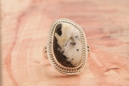 Native American Indian White Buffalo Turquoise Ring